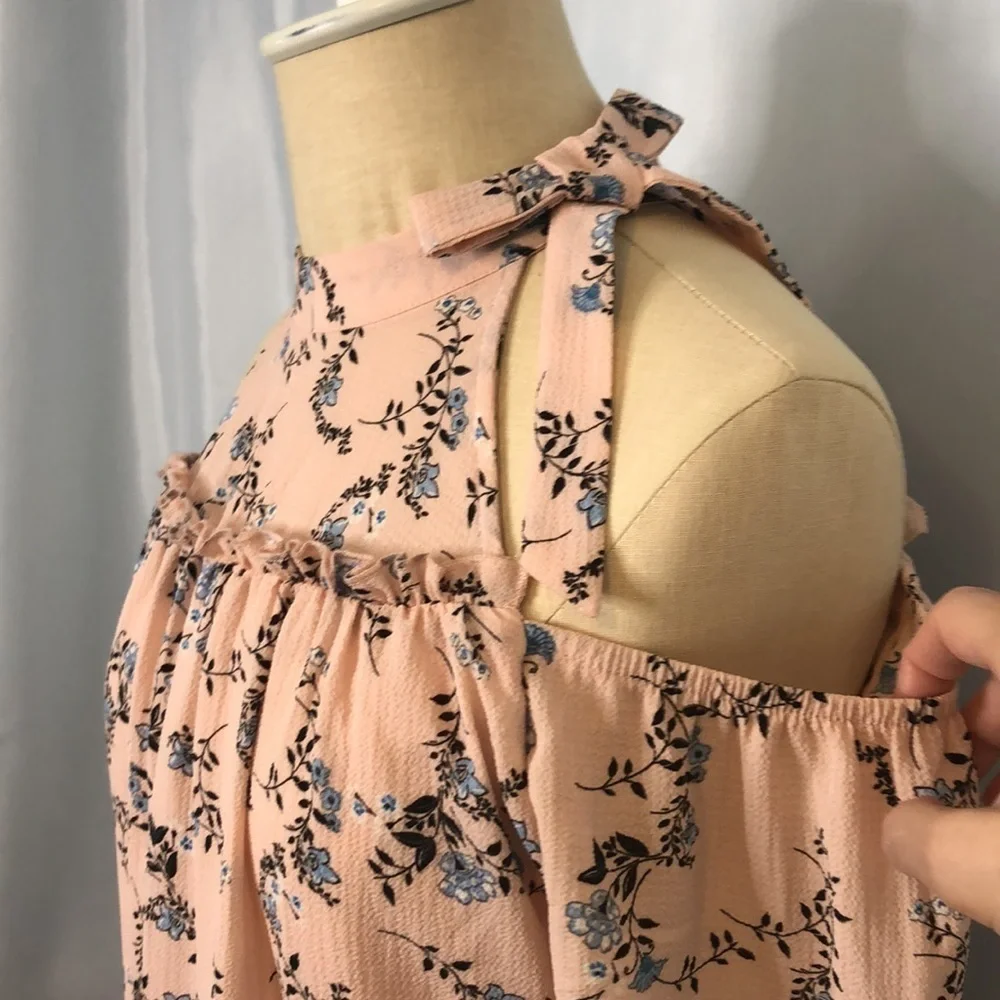 Speechless Girl’s Flower Print Off-Shoulder Dress Size 16